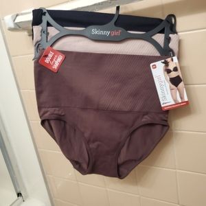 NWT SKINNYGIRL 3PK Shapewear; Shaping Seamless Briefs;Br/Nude/Bl; M & L;$35 each